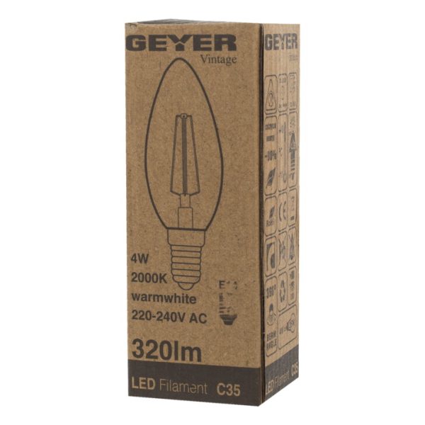 Geyer λαμπτήρας LED Vintage 4W E14 2000Κ LVC14 - Image 3