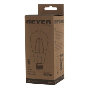 Geyer λαμπτήρας LED Vintage 6W E27 2000K dim LVST64D
