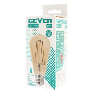 GEYER LVST64 Λάμπα LED Vintage ST64 6W E27 2000K