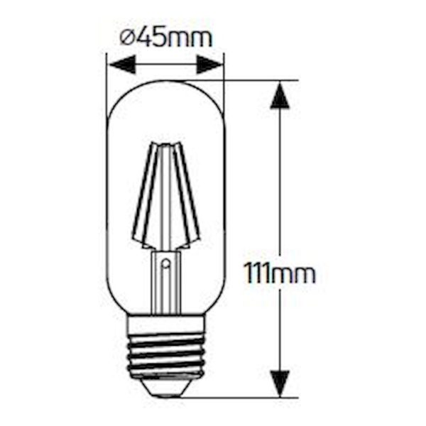 Geyer λαμπτήρας LED Vintage 4W E27 2000K LVT45 - Image 2