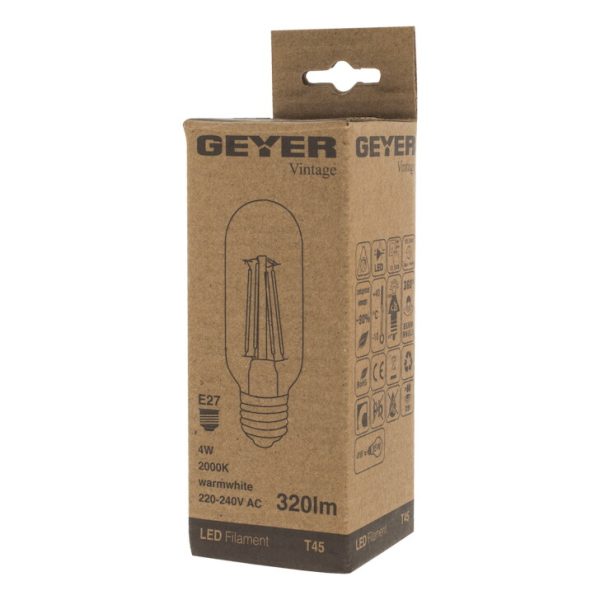 Geyer λαμπτήρας LED Vintage 4W E27 2000K LVT45 - Image 3