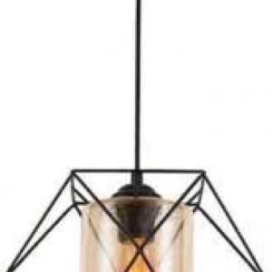 Geyer Φωτιστικό Iron E27 μαύρο amber glass PBIA2021