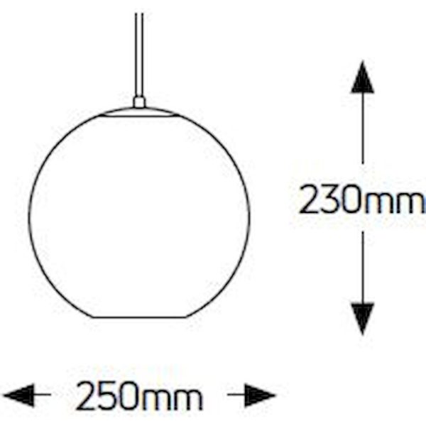Geyer Φωτιστικό Iron E27 250x230 καλώδιο 2.5m λευκό PWI2525E27 - Image 2