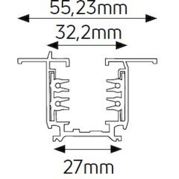 Geyer Χωνευτή ράγα τριφασική μαύρη RLTR-B - Image 2