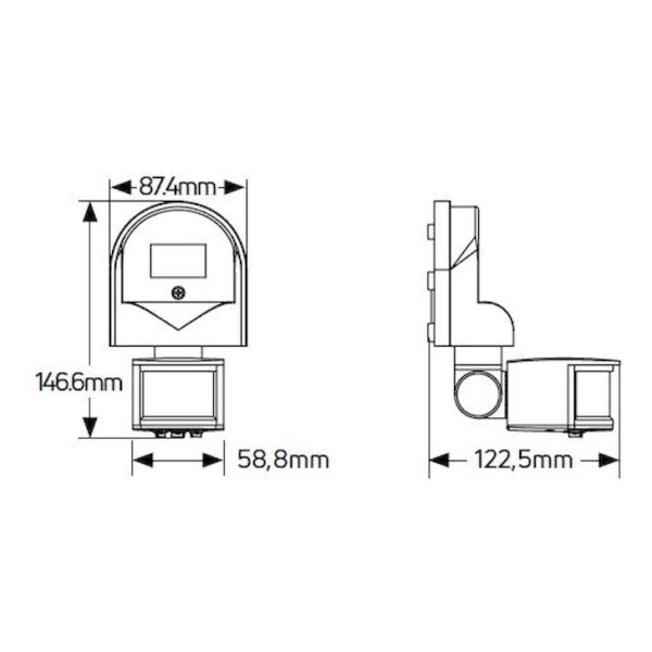 Geyer Επίτοιχος ανιχνευτής κίνησης IR 180° 5-12m IP44 SIM-B - Image 4