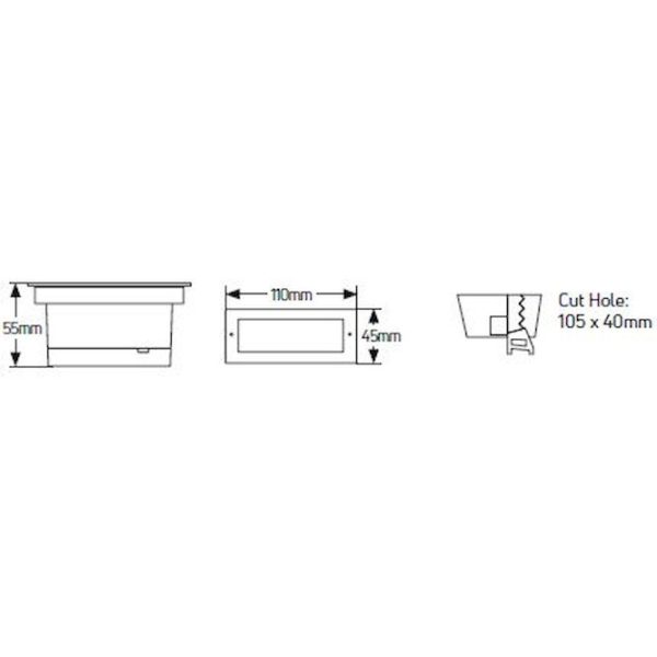 Geyer Απλίκα LED  3W 3000K 180lm 105x40 IP65 SL110F3W - Image 2