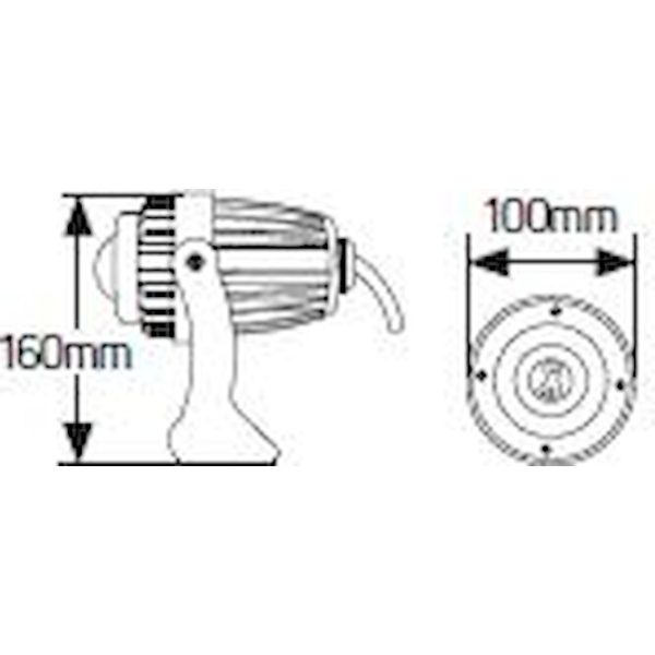 Geyer Φωτιστικό LED δαπέδου 10W 3000K 480lm IP65 100mm SP10W10D - Image 3