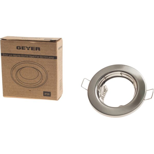 Geyer Στρογγυλό spot GU10 nikel matt SP60NM