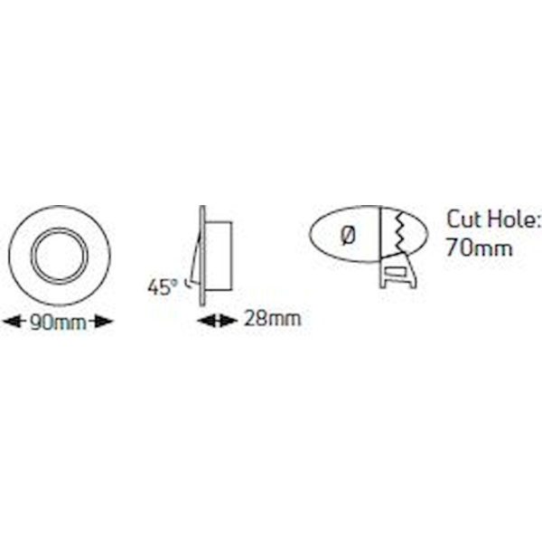 Geyer Ρυθμιζόμενο στρογγυλό σποτ GU10 λευκό SP78MW - Image 3