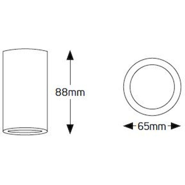 Geyer Επίτοιχο spot στρογγυλό R65 GU10 μαύρο IP54 SPR6588B - Image 2