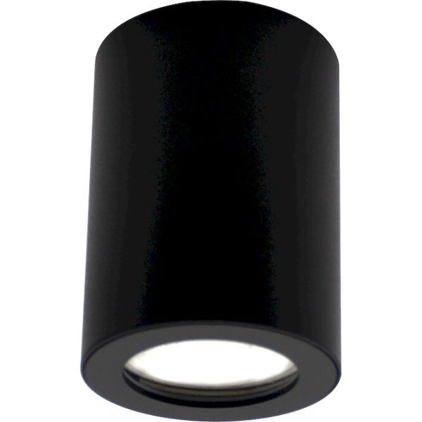 Geyer Επίτοιχο spot στρογγυλό R65 GU10 μαύρο IP54 SPR6588B