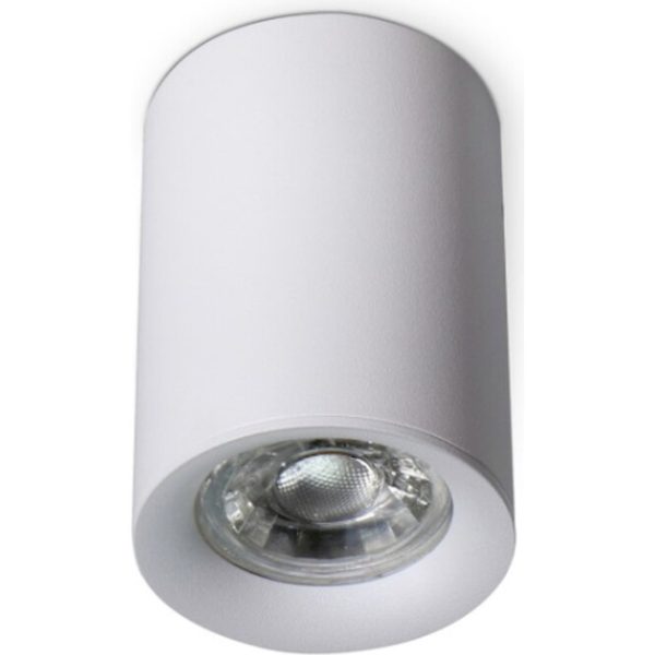 Geyer Επίτοιχο spot στρογγυλό GU10 λευκό SPR6595W