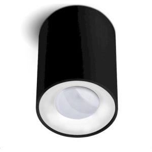 Geyer Επίτοιχο spot στρογγυλό R70 GU10 μαύρο SPR70100B