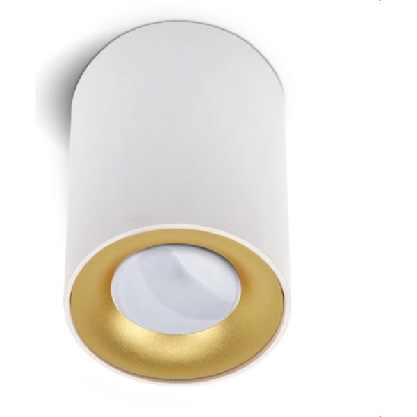 Geyer Επίτοιχο spot στρογγυλό R70 GU10 λευκό SPR70100W