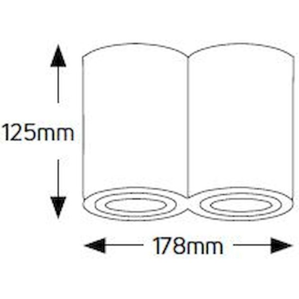 Geyer Επίτοιχο spot στρογγυλό διπλό GU10 λευκό SPR96125DW - Image 2