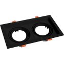 Geyer Τετράγωνο spot 2xAR111 185Χ335 μαύρο SPS1112B