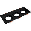 Geyer Τετράγωνο spot 3xAR111 185×485 μαύρο SPS1113B