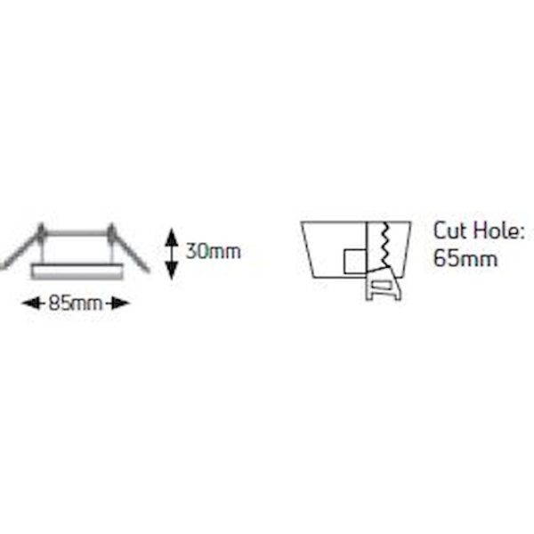 Geyer Τετράγωνο spot S65 GU10 μαύρο SPS44G65B - Image 2