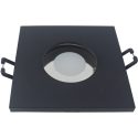 Geyer Τετράγωνο spot S65 GU10 μαύρο SPS44G65B