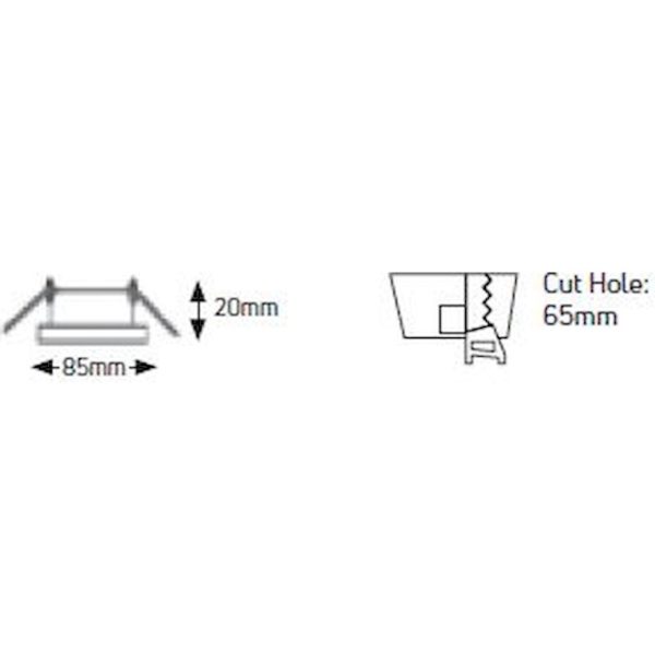 Geyer Τετράγωνο spot S65 GU10 μαύρο SPS65B - Image 2