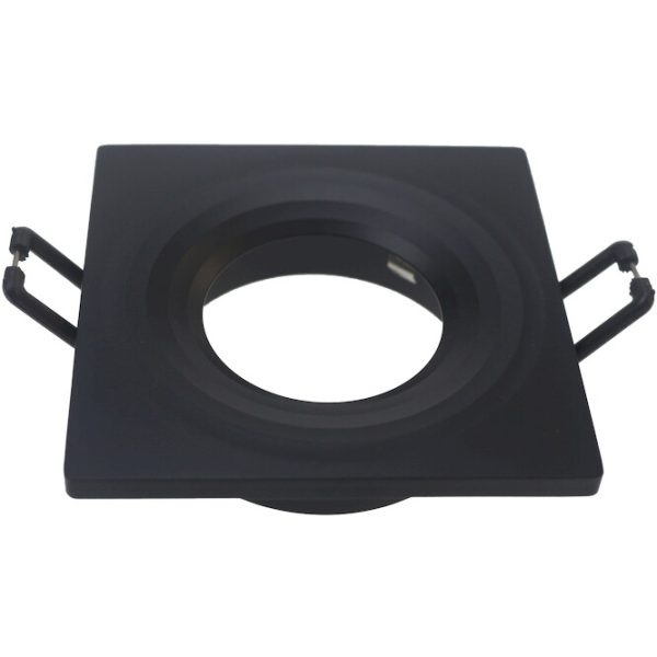 Geyer Τετράγωνο spot S65 GU10 μαύρο SPS65B