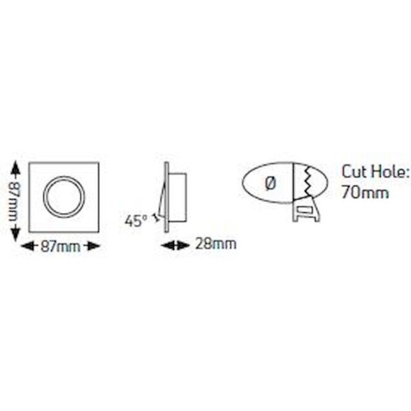 Geyer Ρυθμιζόμενο τετράγωνο σποτ GU10 μαύρο matt SPS78MBL - Image 3