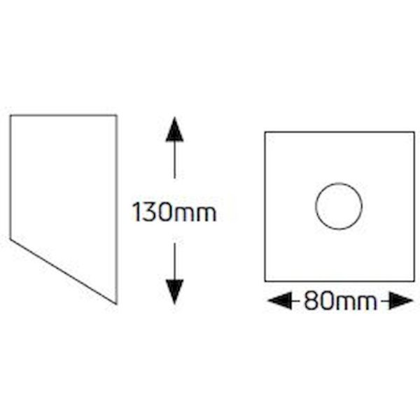 Geyer Επίτοιχο spot τετράγωνο S80 GU10 λευκό SPS80130W - Image 3