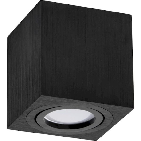 Geyer spot aluminium μαύρο GU10 SPS8084B 8.4*8cm