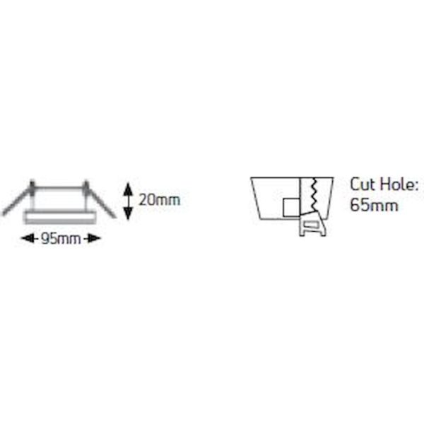 Geyer Τετράγωνο spot G75 GU10 μαύρο SPSG65B - Image 2