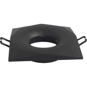 Geyer Τετράγωνο spot G75 GU10 μαύρο SPSG65B