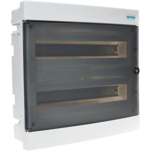 Geyer Πίνακας xωνευτός Άθως 2x18θ διάφανη πόρτα IP40 VP2X18-T