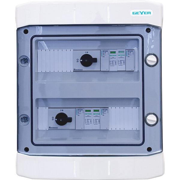 Geyer Πίνακας επίτοιχος IP65 με διακόπτη DC για 2 MPPT και 1 string ανά ΜΡΡΤ VWDCCD110