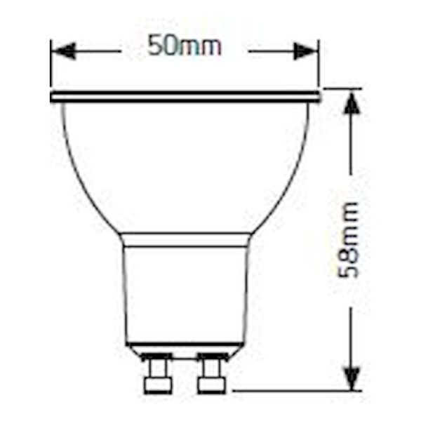 Λάμπα LED PAR16 6W GU10 4000K 445lm 38° dim - Image 2