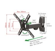 Βάση Τηλεόρασης Τοίχου 2300.B Barkan 13″ – 43″ με Βραχίονα και Κλίση