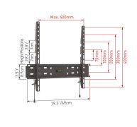 Βάση Τηλεόρασης Τοίχου E30.B Barkan 19″ – 65″ Σταθερή