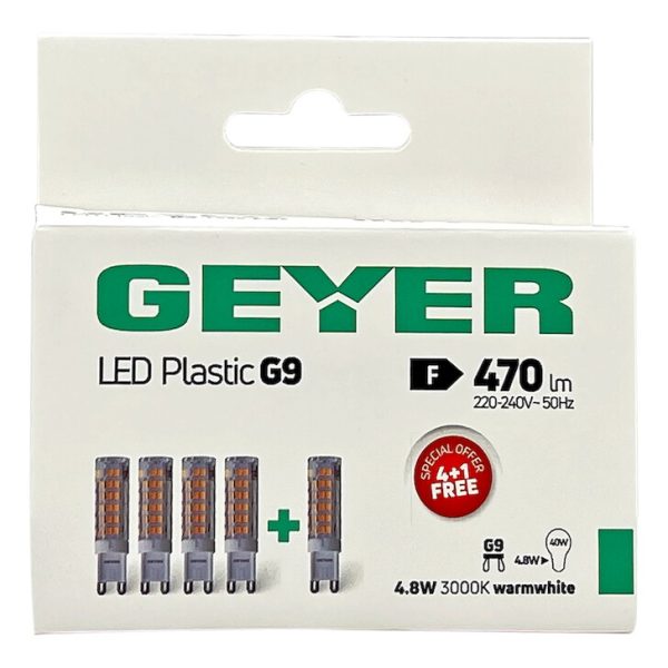 Λάμπα LED G9 4.8W 3000Κ 470lm 4+1 ΔΩΡΟ - Image 2