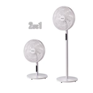 Ανεμιστήρας Ορθοστάτης PRSF-80645 Primo 16'' 40εκ. Με Τηλεχειριστήριο 9Φτερά Λευκός 2 σε 1