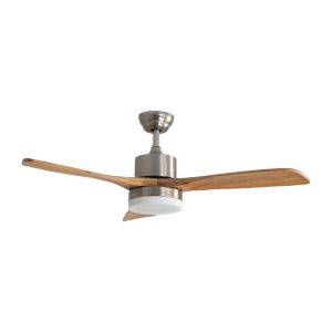 Ανεμιστήρας Οροφής PRCF-80442 Primo 52'' 132εκ. Με Τηλεχειριστήριο 1Φως LED 3Φτερά Καφέ-Inox