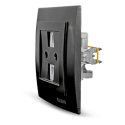 Μαύρη ματ πρίζα δικτύου RJ45-CAT5-RJ11