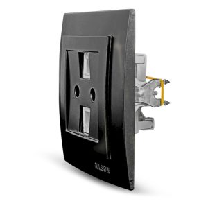 Μαύρη ματ πρίζα δικτύου RJ45-CAT5-RJ11