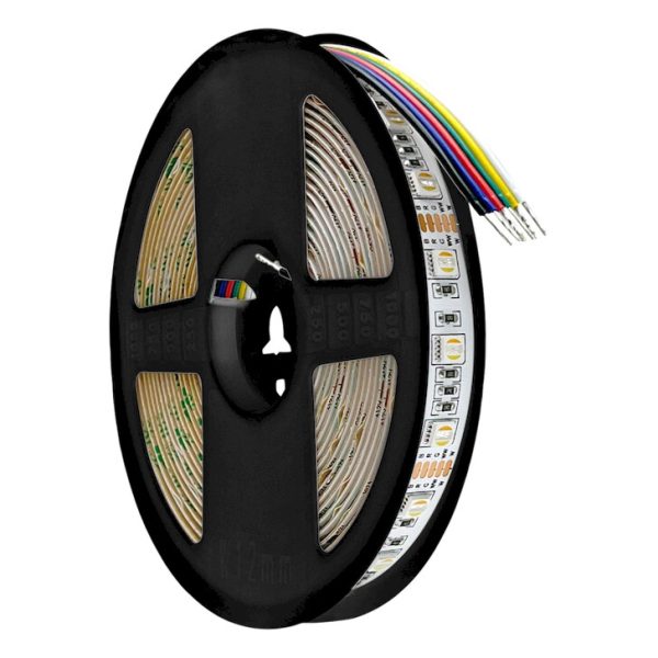 KIT Ταινίας LED 14,4W 12V WRGBW IP20 2m + Αντάπτορας με διακόπτη + Χειριστήριο SP645E - Image 3