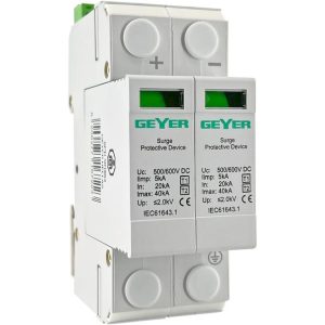 Αντικεραυνικό DC 2P τύπος Τ1 +Τ2 600V