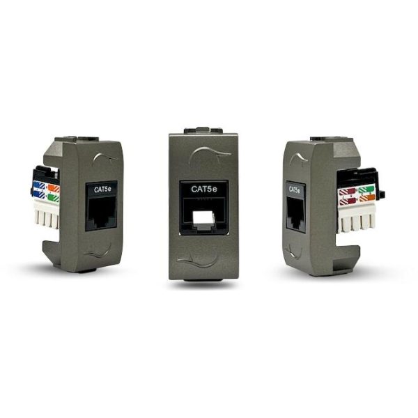 Μηχανισμός πρίζας Η/Υ RJ45 σατινέ - Image 2
