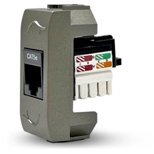 Μηχανισμός πρίζας Η/Υ RJ45 σατινέ