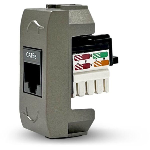 Μηχανισμός πρίζας Η/Υ RJ45 σατινέ