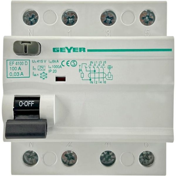 Ρελέ διαφυγής 4P 100A 30mA A - Image 2