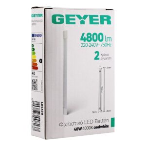 Φωτιστικό LED Batten 1.20m 40W 4000K 4800lm IP20