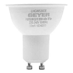 Λάμπα LED PAR16 6W GU10 3000K 445lm 38° dim