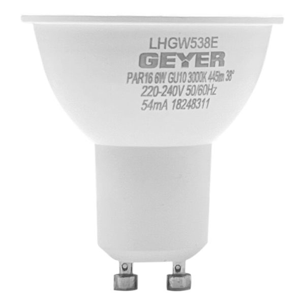 Λάμπα LED PAR16 6W GU10 3000K 445lm 38° - Image 3