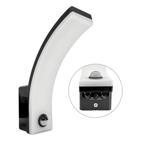 Φωτιστικό LED με αισθητήρα κίνησης 12-15-20W 4000K 1300-1600-2100lm IP65 μαύρο - Image 2